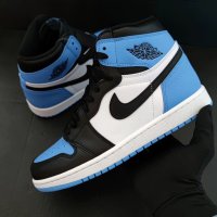 Nike Air Jordan 1 High UNC Toe Blue Нови Оригинални Обувки Маратонки Размер 43 Номер 27.5см Стелка , снимка 2 - Кецове - 40371598