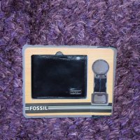 FOSSIL мъжки кожен портфейл - подаръчен комплект, снимка 4 - Портфейли, портмонета - 39727583