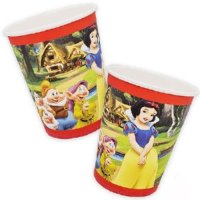 Снежанка и Седемте джуджета 8 бр картонени чаши парти рожден ден, снимка 1 - Чаши - 40567889