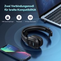слушалки Bluetooth с микрофон, USB, TECKNET, внос от Германия, снимка 7 - Слушалки, hands-free - 34847302