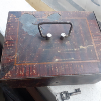 Колекционерски стар сейф каса касетка за пари и ценности, снимка 2 - Антикварни и старинни предмети - 44534042