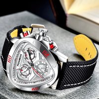 Foxbox Silver 0026 луксозен мъжки кварцов часовник, снимка 2 - Мъжки - 40268099