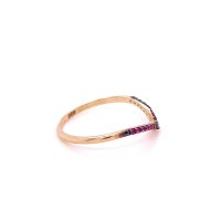 Златен дамски пръстен 0,99гр. размер:56 14кр. проба:585 модел:21894-4, снимка 2 - Пръстени - 44168377