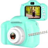 Зелен детски фотоапарат Дигитален фотоапарат , снимка 2 - Други - 41798196