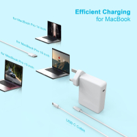 140W USB C зарядно за MacBook Air/Pro, Apple iPad/лаптоп/телефон, снимка 6 - Оригинални зарядни - 44827899
