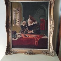 гоблен,килим за стена в барокова рамка, снимка 1 - Други ценни предмети - 41819107