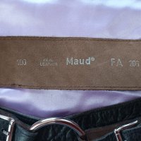 Maud Real  Leather Черен кожен колан от естествена кожа , снимка 6 - Колани - 41327632