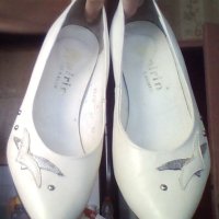 Дамски обувки ,естествена кожа  ,цвят бял и черен ,нови , снимка 3 - Дамски елегантни обувки - 41842631