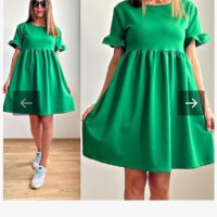 Зелена рокля , снимка 1 - Рокли - 41548725