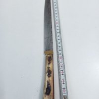 Стар овчарски нож с кокалена дръжка , снимка 2 - Антикварни и старинни предмети - 39075194
