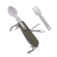 Джобен нож с прибори за хранене 7в1 преносим комплект кальо за колан, снимка 10 - Ножове - 41770524