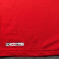 M/L червена мъжка компресионна тениска на Under Armour (made in Mexico), снимка 5 - Спортни дрехи, екипи - 41462442