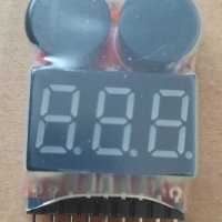 Li-Ion, LiPo battery voltage tester, buzzer - тестер на батерии 1S-8S, снимка 5 - Друга електроника - 36548310