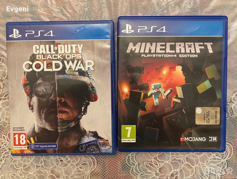 Minecraft И Call of duty Cold War PS4 Игри, снимка 1