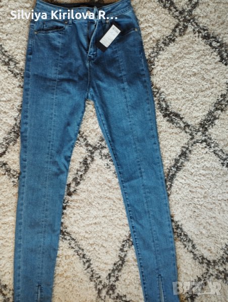 Дънки слим модел с висока талия, снимка 1