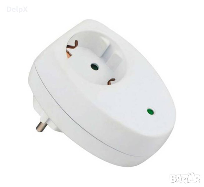 Разклонител за контакт 3230, шуко, със защита, без кабел, бял, 220V, 16A, 3680W, снимка 1
