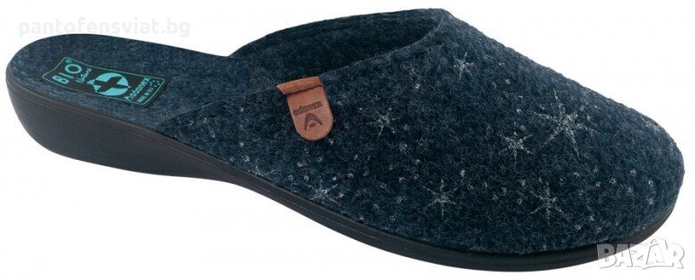 Дамски чехли ADANEX син филц 36/41, снимка 1