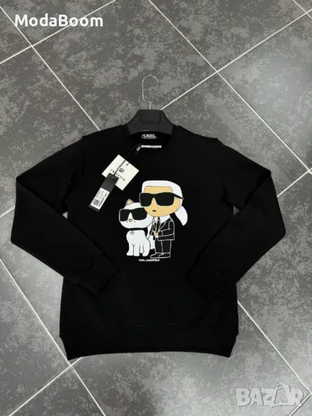 Karl Lagerfeld дамска черна блуза , снимка 1