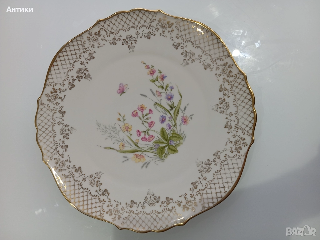 Порцеланова голяма баварска прекрасна чиния  , снимка 1