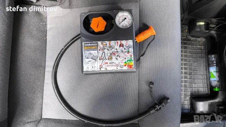 Компресор Continenatal  за помпане на гуми с букса за автомобилна запалка.

, снимка 1