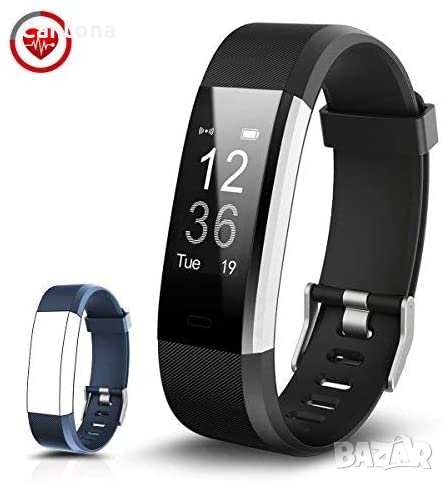 Фитнес тракер Yamay с монитор за пулс, IP67 водоустойчив тракер за активност, снимка 1