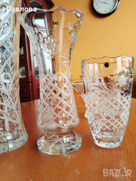 Кристални вази, бижутиера, фруктиера, снимка 1