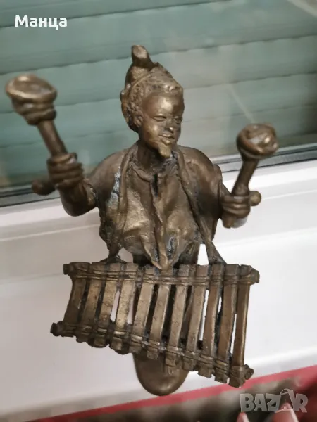 Африканска бронзова статуетка, снимка 1