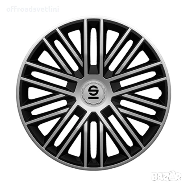 Тасове за джанти 15'' Sparco BERGAMO / SPC1585SVBK, снимка 1