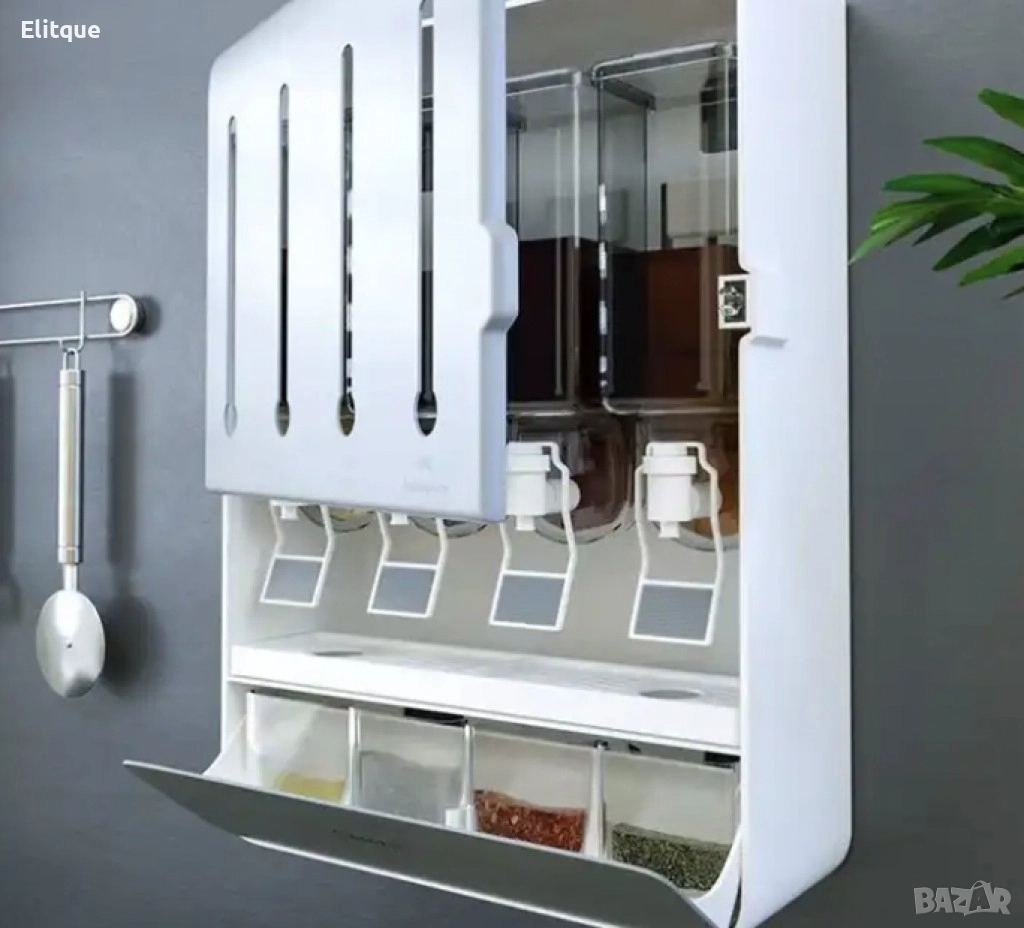 Стенен кухненски диспенсър за съхранение и лесен достъп до продукти, снимка 1