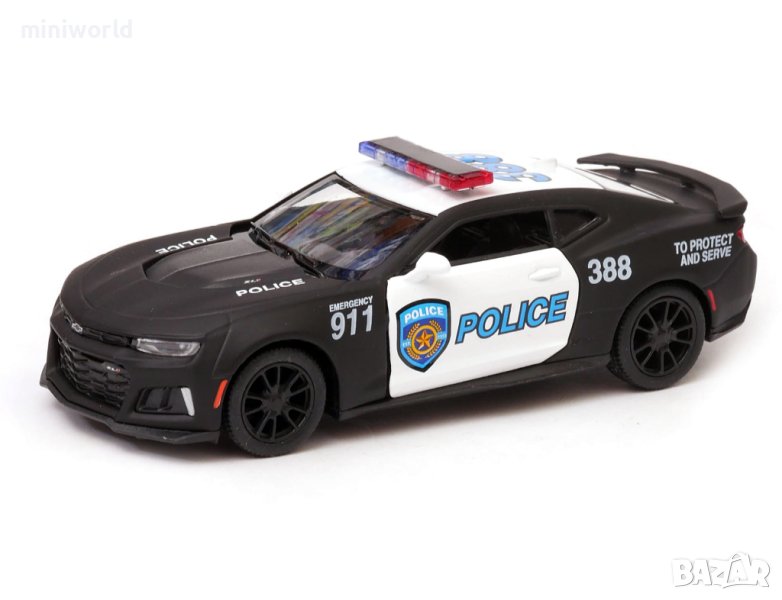 Chevrolet Camaro ZL1 2017 POLICE - мащаб 1:38 на KinSmart моделът е нов в кутийка, снимка 1