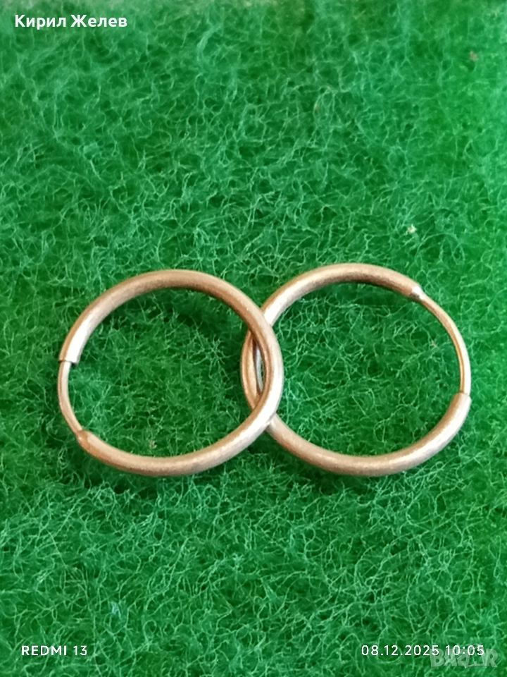 Сребърни обеци тип халка много красиви перфектно състояние 24665, снимка 1