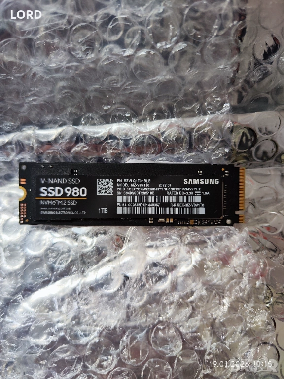 SSD 1TB Samsung 980 NVME, снимка 1