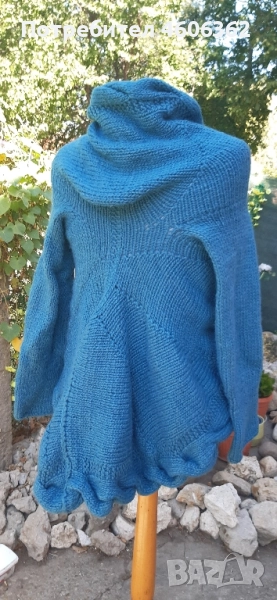 ръчно изплетена кръгла жилетка , снимка 1