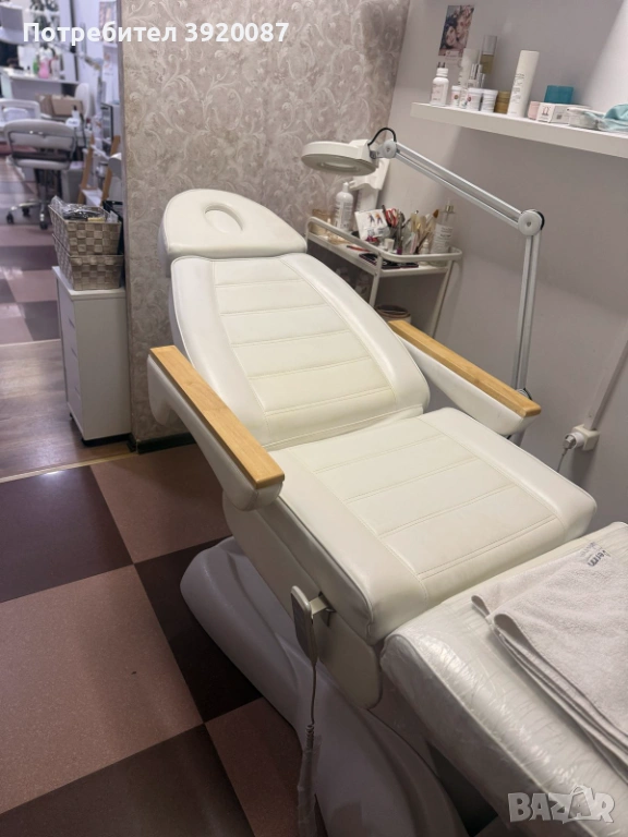 Електрическа кушетка (4 мотора) 203 х 63/84 х 65/93 см бяла, снимка 1
