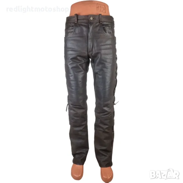 №4772 Мъжки кожен панталон с връзки, снимка 1
