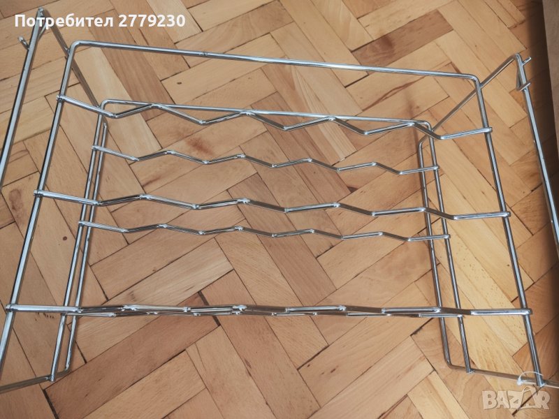 Стелаж от хром никел за 10 бутилки , снимка 1