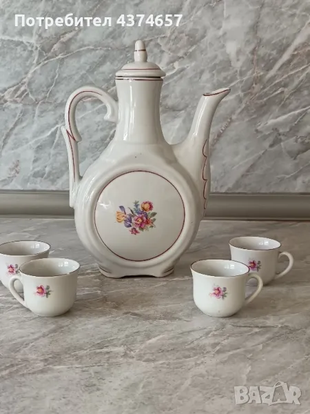 Ретро  порцеланов сервиз за ракия , снимка 1