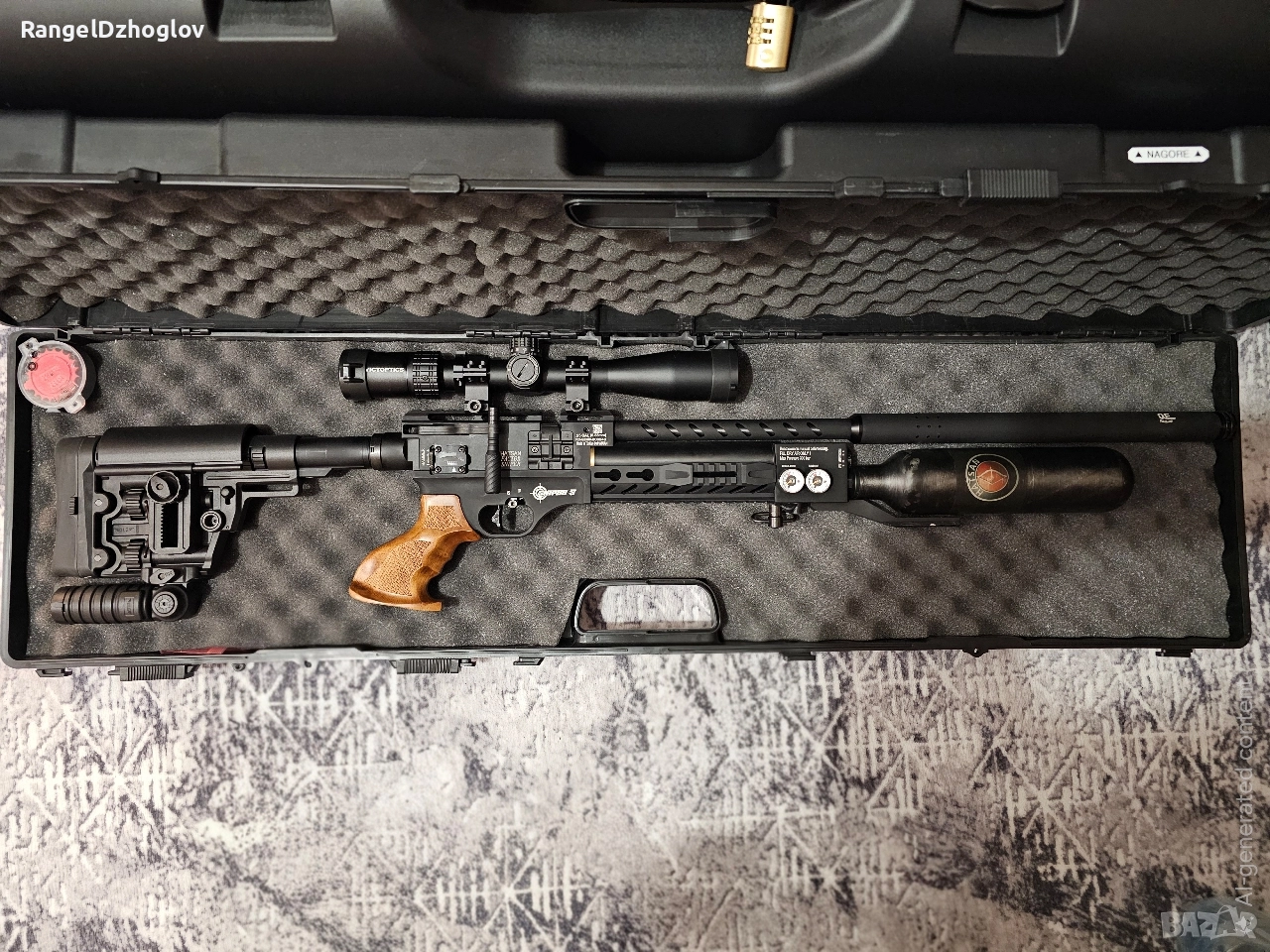 Пушка въздушна+оптика PCP Hatsan Factor Sniper S, 6.35mm - cal .25, снимка 1