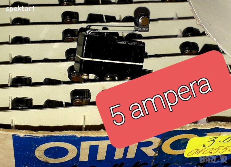 Микроключ изключвател с ролка краен изключвател 5 ампера омron, снимка 1