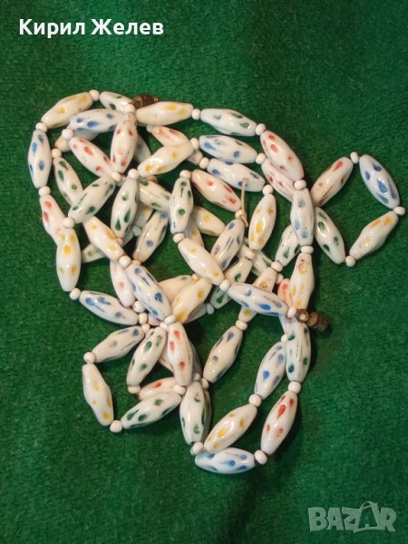 РЕТРО ВИНТИДЖ ГЕРДАН КОЛИЕ РИСУВАН ПОРЦЕЛАН 6404, снимка 1