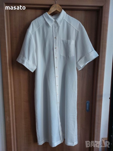  дълга бяла рокля/риза, снимка 1