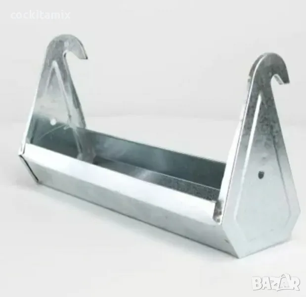 Поцинкована хранилка/поилка за закачане 30см, снимка 1