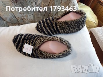 Ръчно плетени мъжки терлици, размер 43, снимка 1