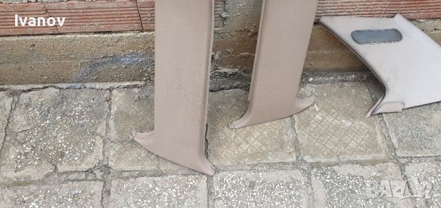 Странични кори колонки колани бмв е34 седан задни кори плафони bmw e34 B/C Column panel cover beige , снимка 12 - Части - 42121438