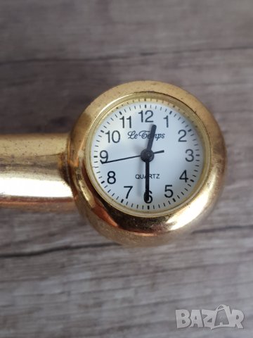 Миниатюрен кварцов часовник " LE TEMPS"-лула, снимка 3 - Антикварни и старинни предмети - 41922187