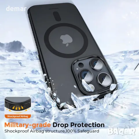 UNBREAKcable Магнитен калъф за iPhone 15 Pro Max 6.7", Съвместим с MagSafe, черен, снимка 5 - Калъфи, кейсове - 49902906