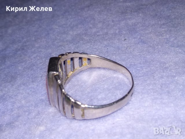 Стар СССР СКЪПОЦЕНЕН с ЧЕРЕН ОНИКС АЖУРЕН СРЕБЪРЕН ПРЪСТЕН с ПЕЧАТ за СРЕБРО 925 и Щемпел УВЮА 38735, снимка 15 - Антикварни и старинни предмети - 41741224
