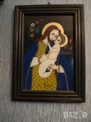 Картина икона найвизъм върху стъкло