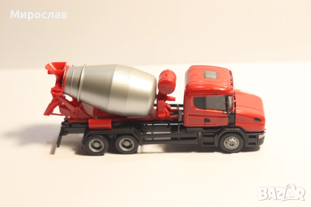 HERPA H0 1/87 SCANIA БЕТОНОВОЗ МИКСЕР КАМИОН МОДЕЛ, снимка 5 - Колекции - 52354395