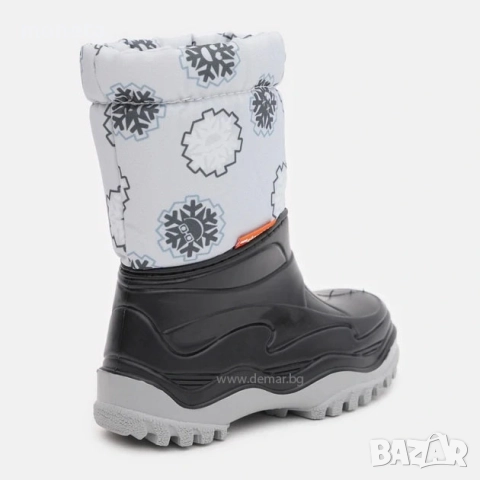 39,90лв „DEMAR“: Нови детски боти/апрески с Топла подплата. Размери 24-35. СИВ СНЕЖИНКИ, снимка 2 - Детски боти и ботуши - 51687344